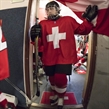 PREROV, CZECH REPUBLIC - JANUARY 13:  Switzerland players leave the dressing room prior to relegation round action against Japan at the 2017 IIHF Ice Hockey U18 Women's World Championship. (Photo by Steve Kingsman/HHOF-IIHF Images)

